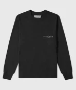 Fear of God ESSENTIALS Long Sleeve Polo Sweatshirt Black (1)