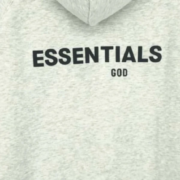 Essentials Fleeces Thick Light Gray Hoodie (1)