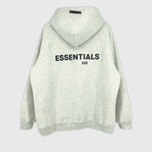 Essentials Fleeces Thick Light Gray Hoodie (2)