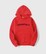 Fear Of God Essentials Red Hoodie (2)