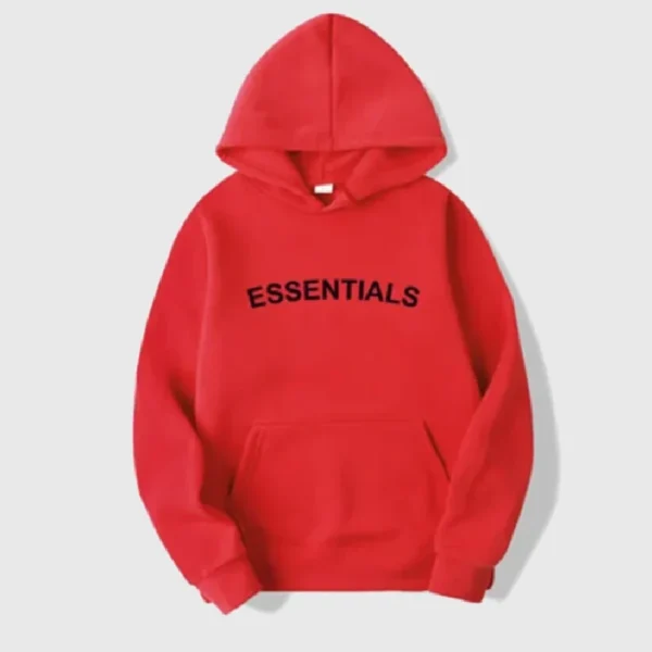 Fear Of God Essentials Red Hoodie (2)