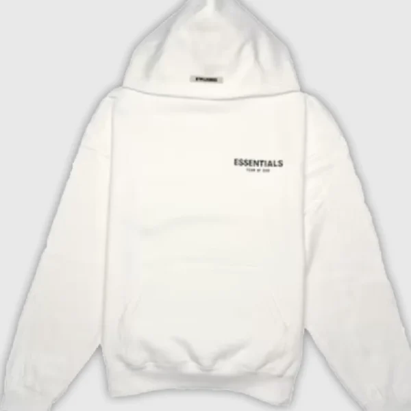 Fear of God Essentials Photo Pullover White Hoodie (FW19) (1)